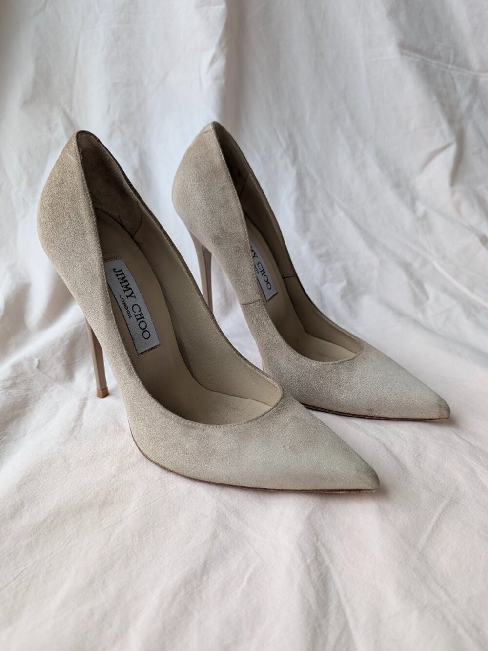 JIMMY CHOO Anouk Suede Pointed-Toe Pump | Size EU 37.5/US 7.5 - Picture 3 of 10